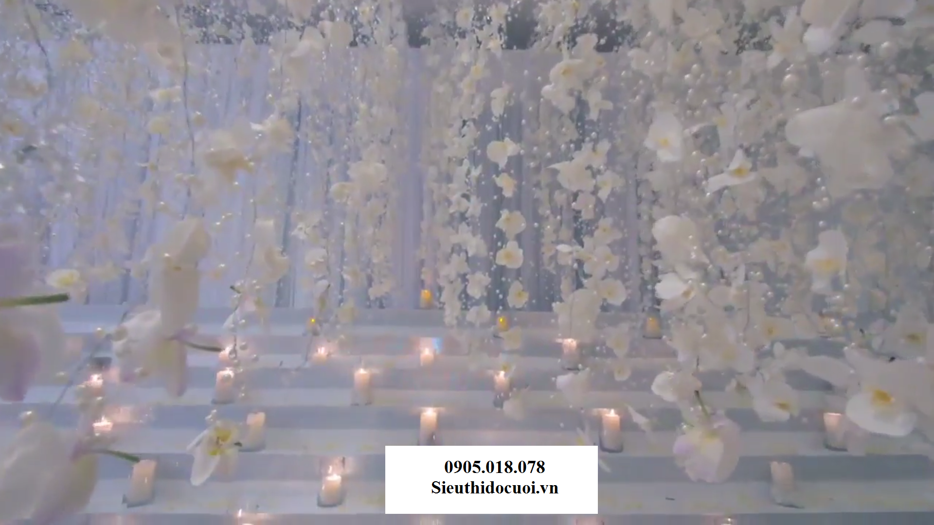 Dây kẽm kết pha lê trang trí cưới Dây kẽm kết pha lê trang trí cưới