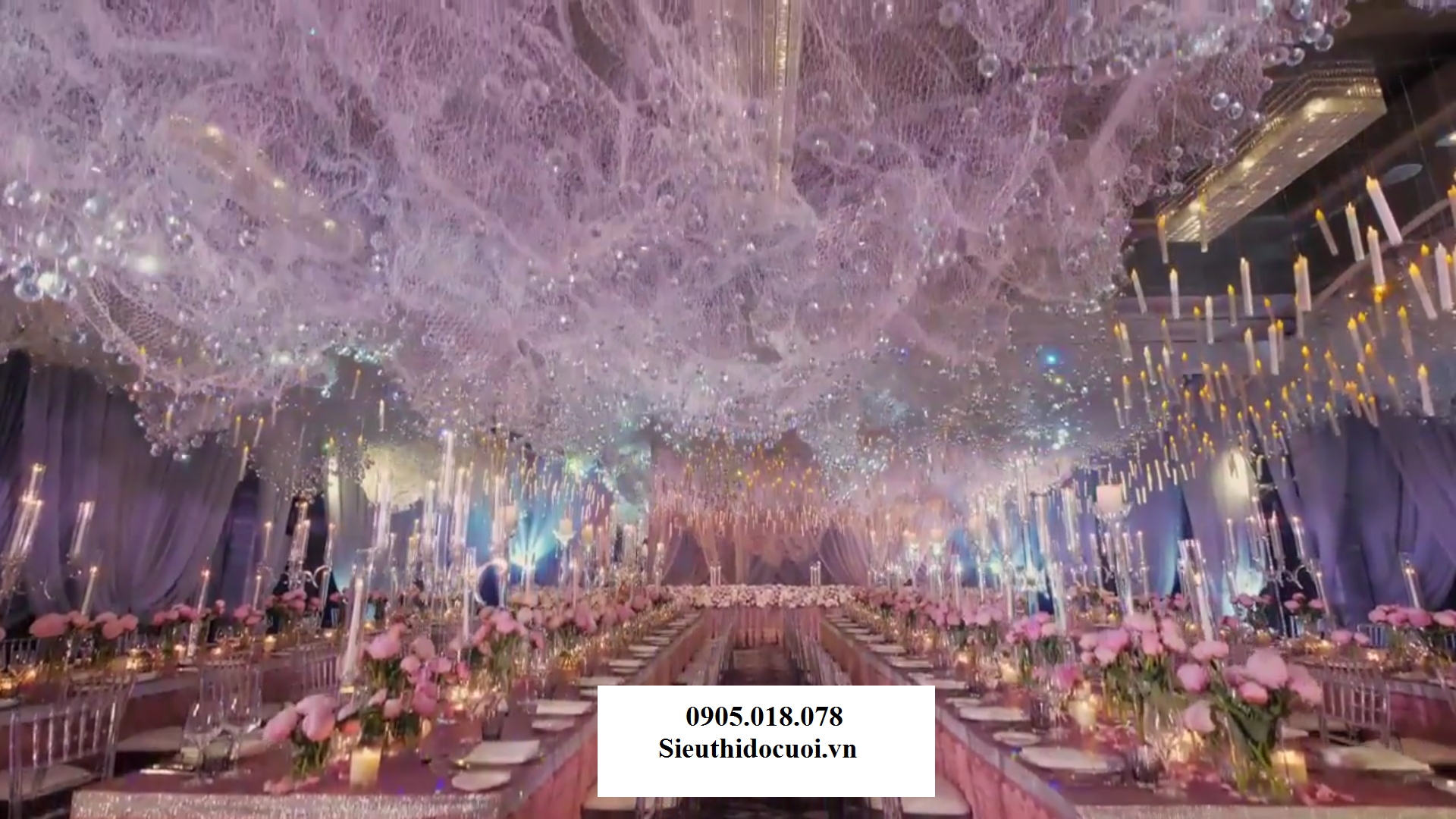 Dây kẽm kết pha lê trang trí cưới Dây kẽm kết pha lê trang trí cưới