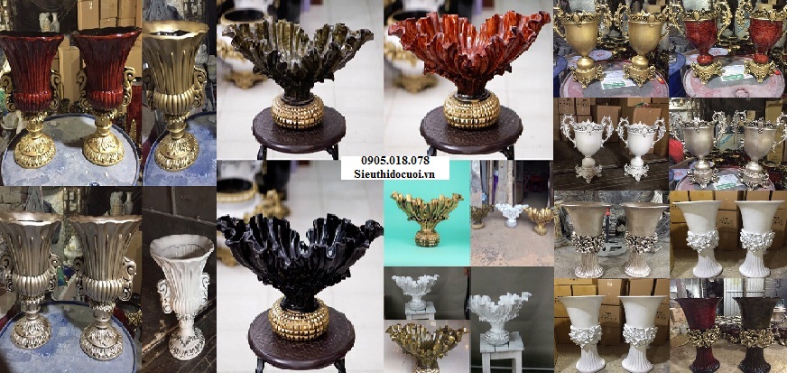 Bình hoa cưới composite, đôn hoa Bình hoa cưới composite, đôn hoa