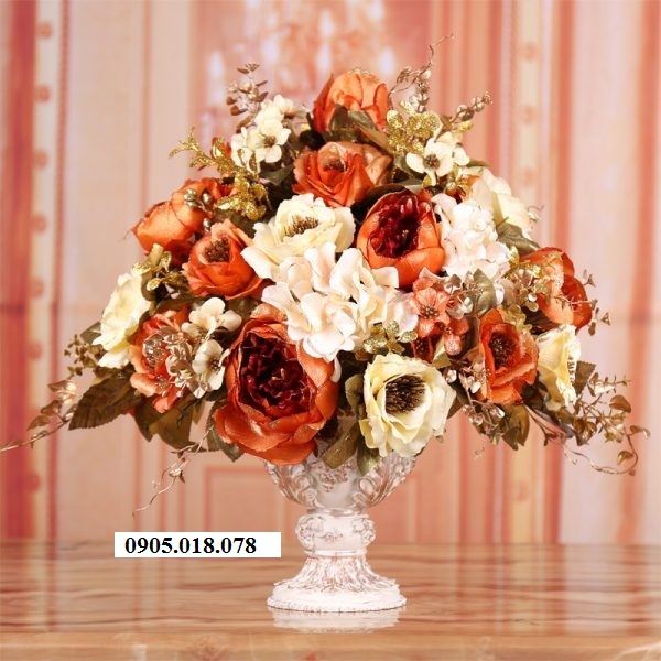 Hoa lụa trang trí, hoa lụa cao cấp Hoa lụa trang trí, hoa lụa cao cấp