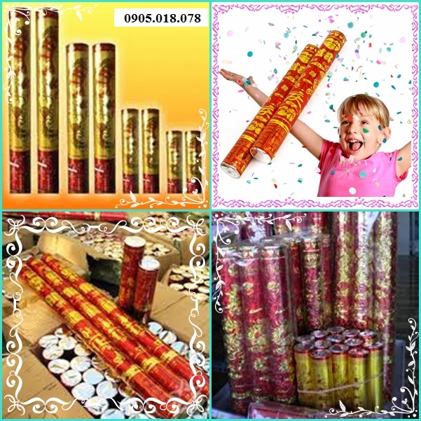 Pháo kim tuyến, ống phụt kim tuyến giá sỉ Pháo kim tuyến, ống phụt kim tuyến giá sỉ