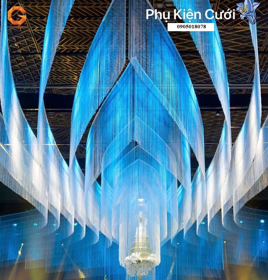 Rèm chỉ, rèm sợi chỉ, màn sợi chỉ trang trí Rèm chỉ, rèm sợi chỉ, màn sợi chỉ trang trí