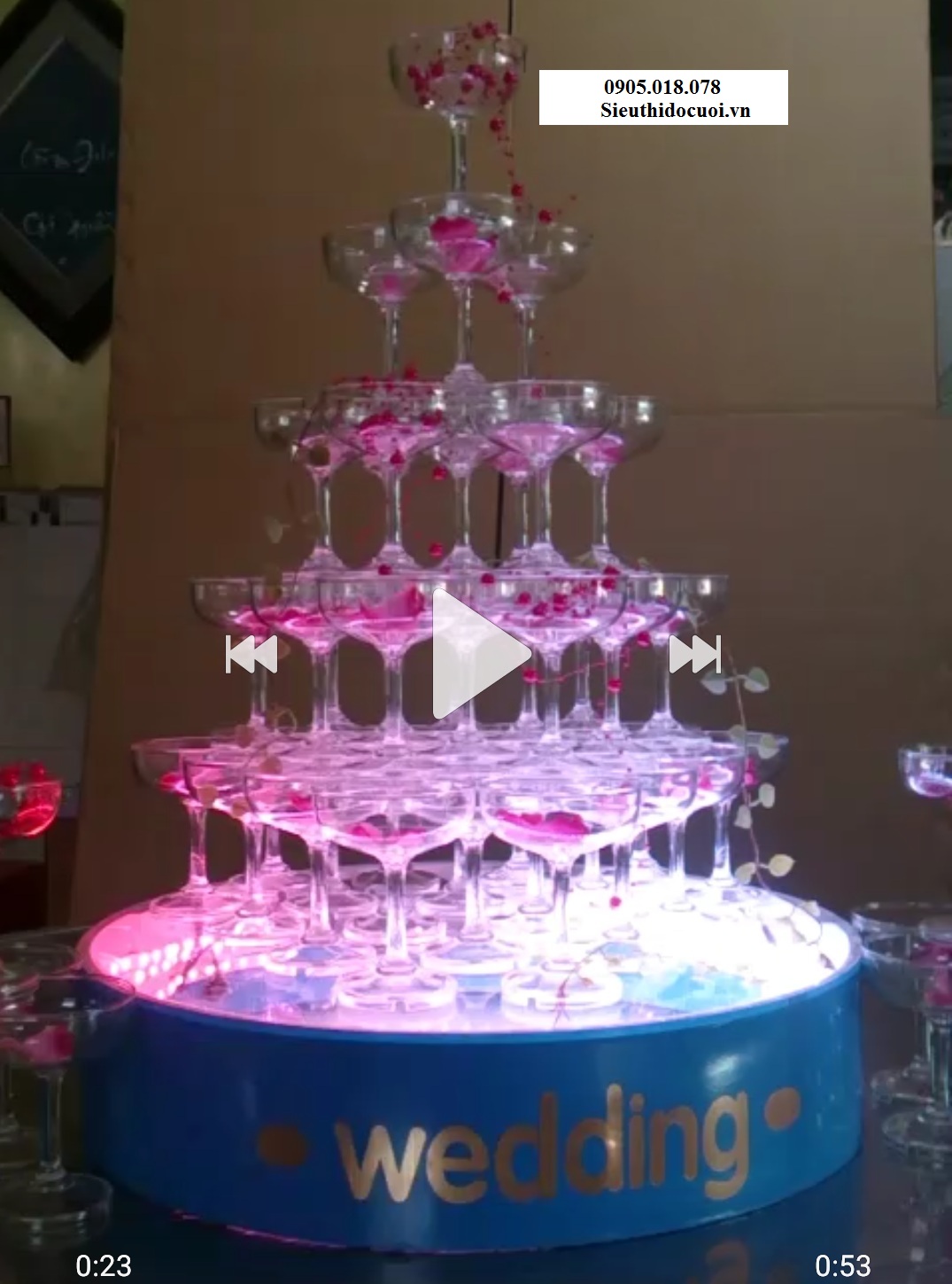 Tháp ly xếp 5 tầng mẫu TL13 Tháp ly xếp 5 tầng mẫu TL13