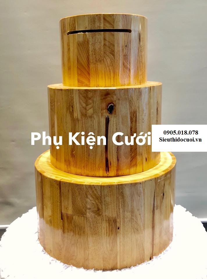Thùng đựng tiền mừng bằng gỗ Thùng đựng tiền mừng bằng gỗ