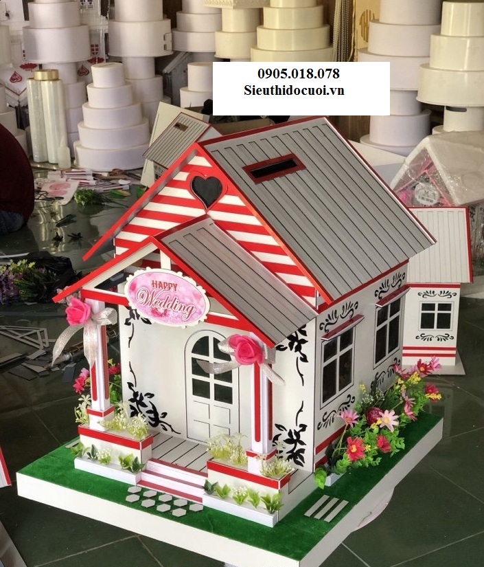 Thùng đựng tiền mừng đám cưới chất liệu PVC Fome dẻo Thùng đựng tiền mừng đám cưới chất liệu PVC Fome dẻo