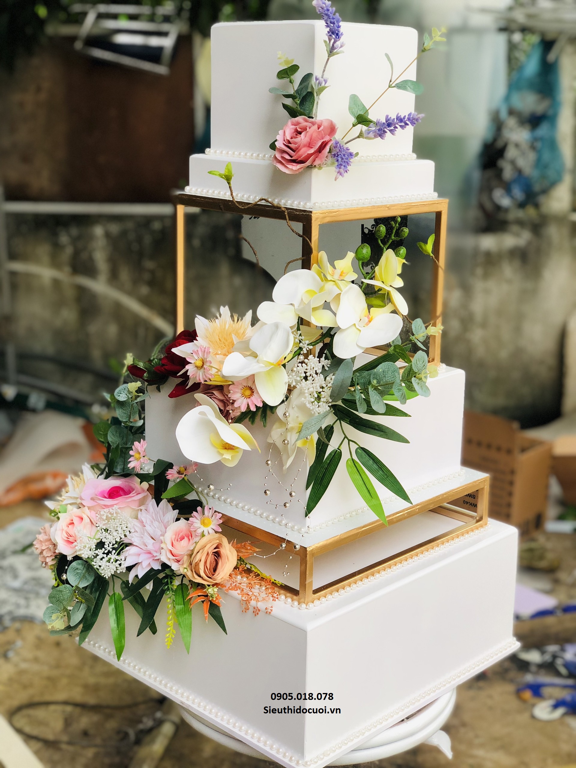 Bánh gato mô hình đám cưới Bánh gato mô hình đám cưới