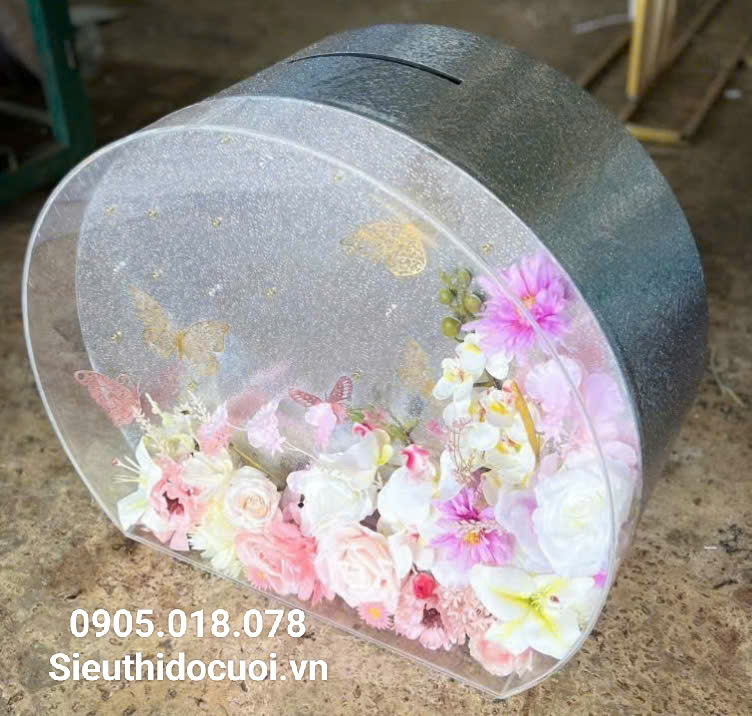 thùng tiền cưới hình tròn thùng tiền cưới hình tròn