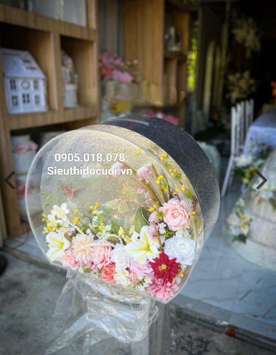 thùng tiền cưới hình tròn thùng tiền cưới hình tròn