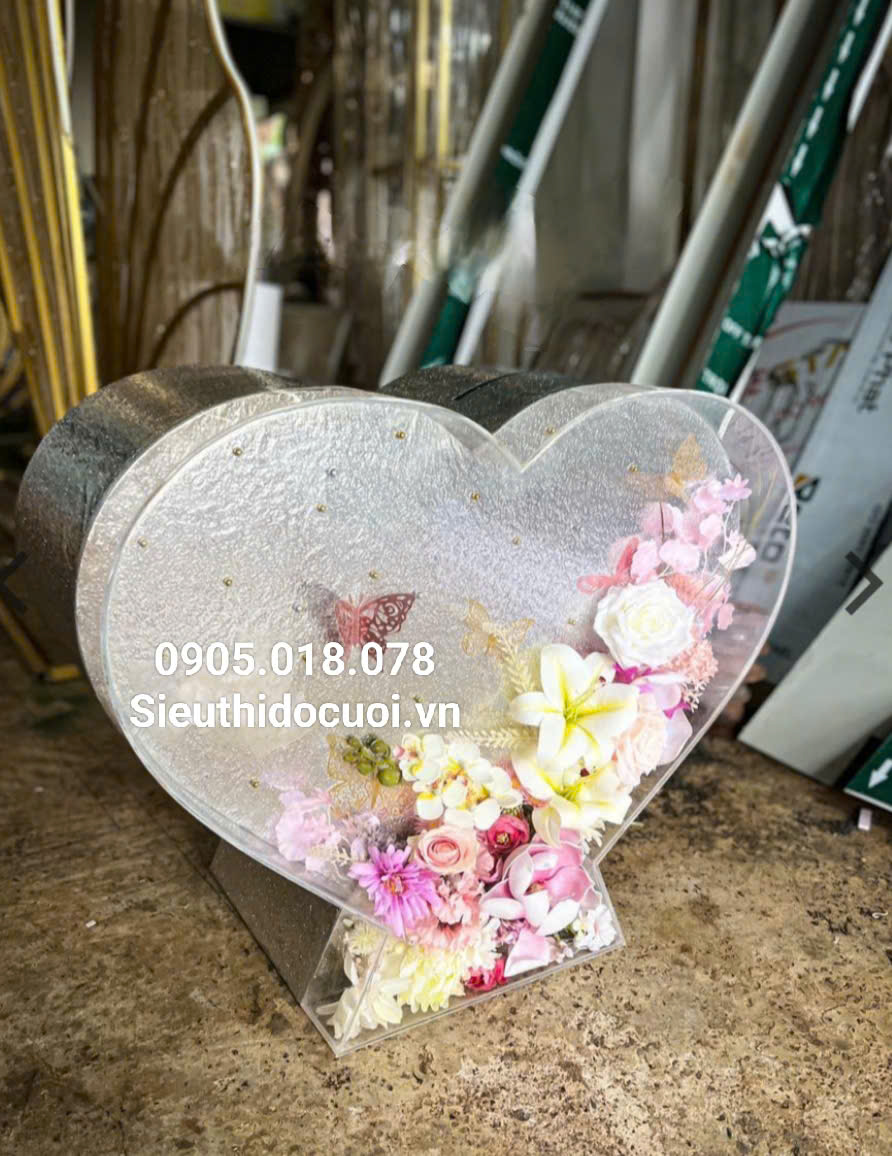 thùng tiền cưới hình trái tim thùng tiền cưới hình trái tim