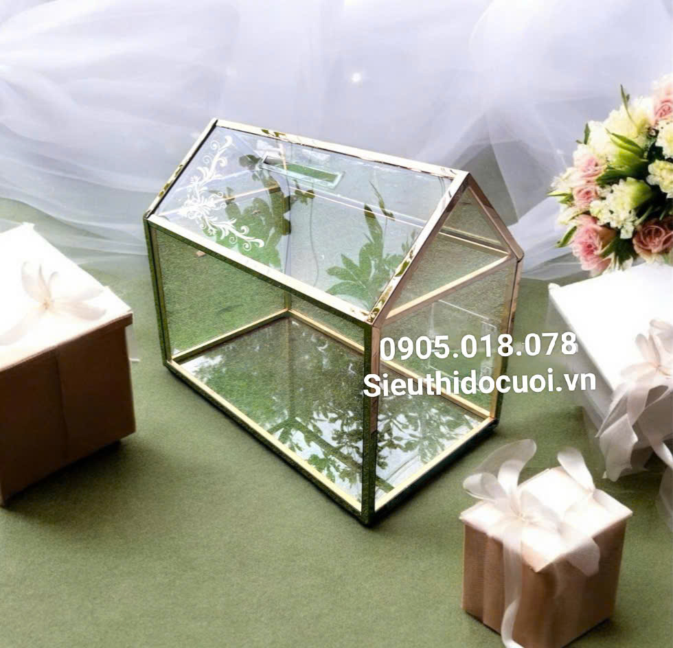 Thùng tiền đám cưới hình ngôi nhà TT44 Thùng tiền đám cưới hình ngôi nhà TT44