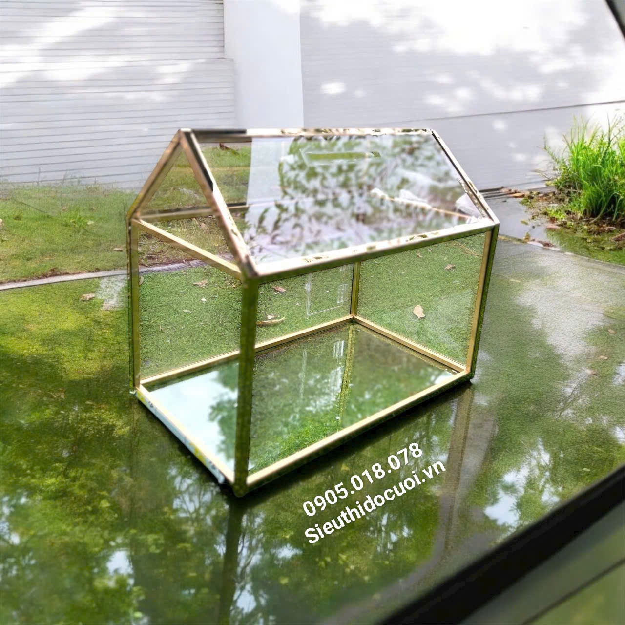 Thùng tiền đám cưới hình ngôi nhà TT44 thùng tiền cưới hình ngôi nhà