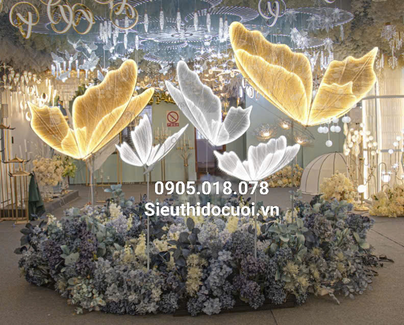 Đèn dẫn lối sân khấu đám cưới bướm led lớn Đèn dẫn lối sân khấu đám cưới bướm led lớn