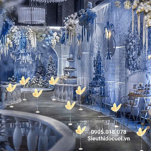 Đèn dẫn lối sân khấu đám cưới bướm led lớn Đèn dẫn lối sân khấu đám cưới bướm led lớn