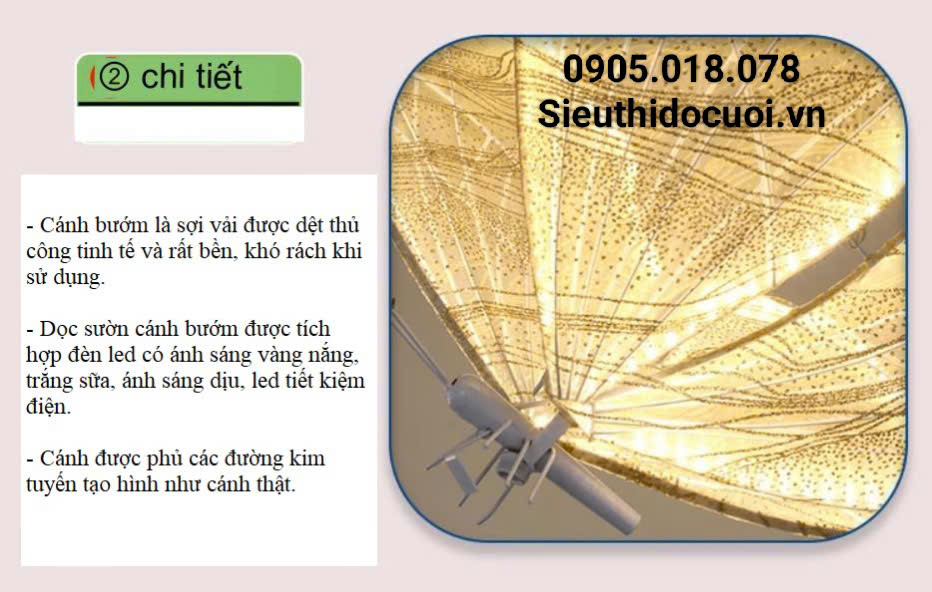 Đèn dẫn lối sân khấu đám cưới bướm led lớn Đèn dẫn lối sân khấu đám cưới bướm led lớn