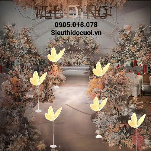 Đèn dẫn lối sân khấu đám cưới bướm led lớn Đèn dẫn lối sân khấu đám cưới bướm led lớn