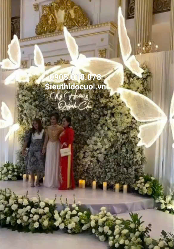 Đèn dẫn lối sân khấu đám cưới bướm led lớn Đèn dẫn lối sân khấu đám cưới bướm led lớn