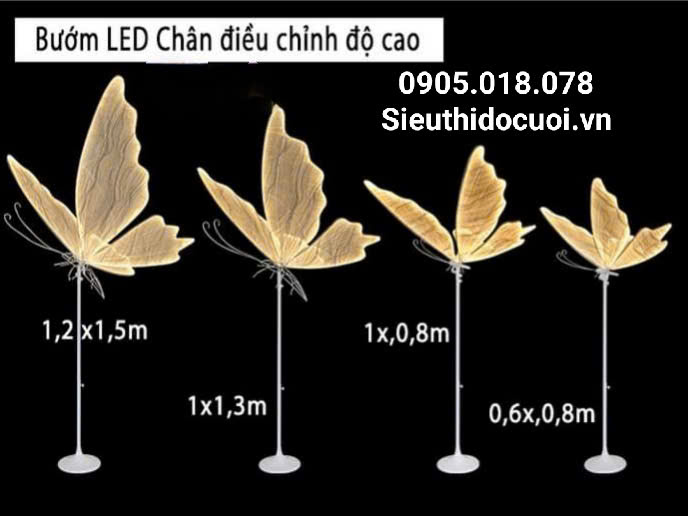 Đèn dẫn lối sân khấu đám cưới bướm led lớn Đèn dẫn lối sân khấu đám cưới bướm led lớn