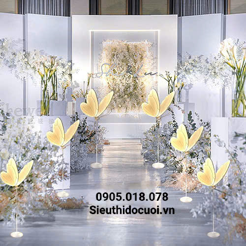 Đèn dẫn lối sân khấu đám cưới bướm led lớn Đèn dẫn lối sân khấu đám cưới bướm led lớn