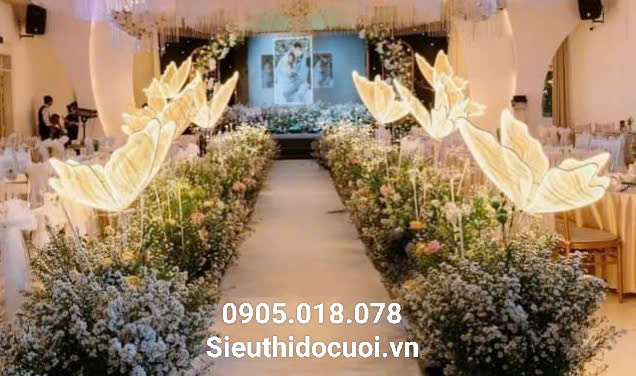 Đèn dẫn lối sân khấu đám cưới bướm led lớn Đèn dẫn lối sân khấu đám cưới bướm led lớn