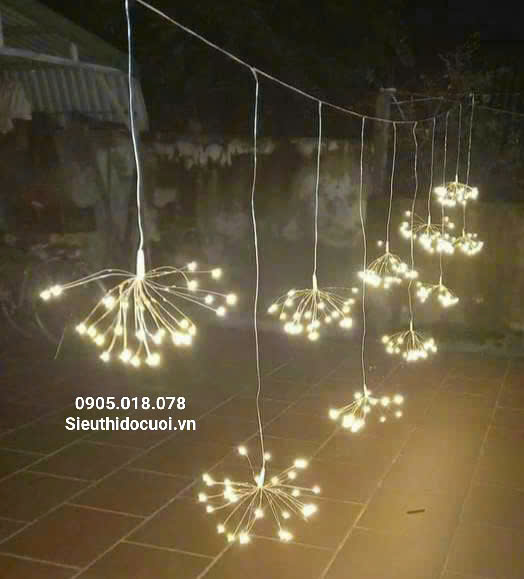 Đèn trang trí đám cưới thả led pháo hoa Đèn trang trí đám cưới thả led pháo hoa