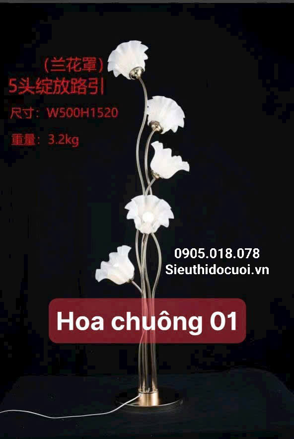 Đèn dẫn lối đám cưới hoa chuông Đèn dẫn lối đám cưới hoa chuông