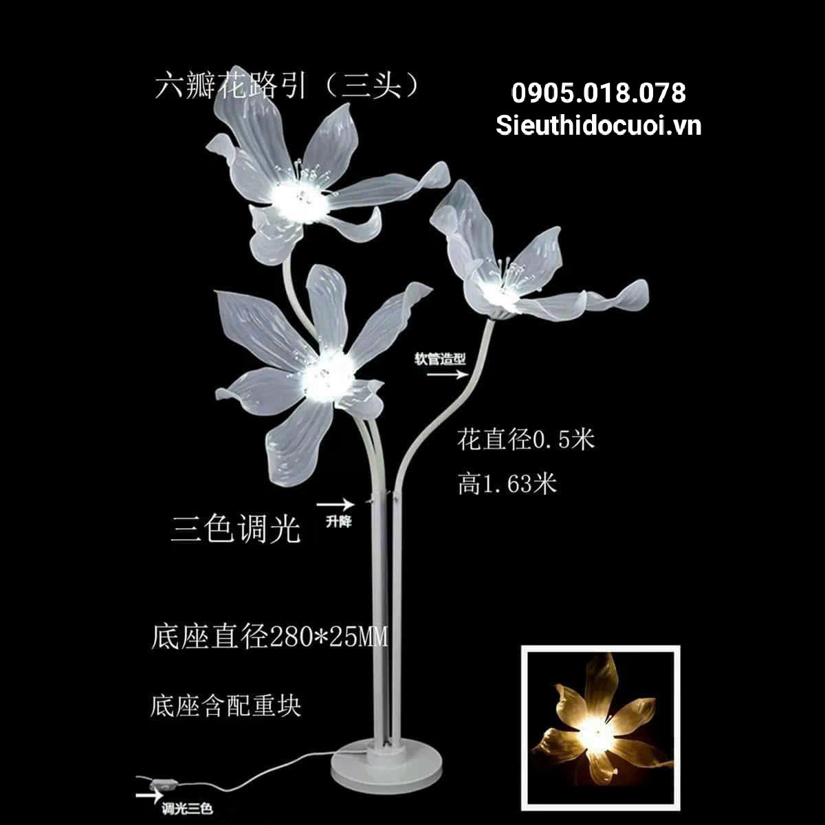 Đèn dẫn lối hoa ông lão Đèn dẫn lối hoa ông lão