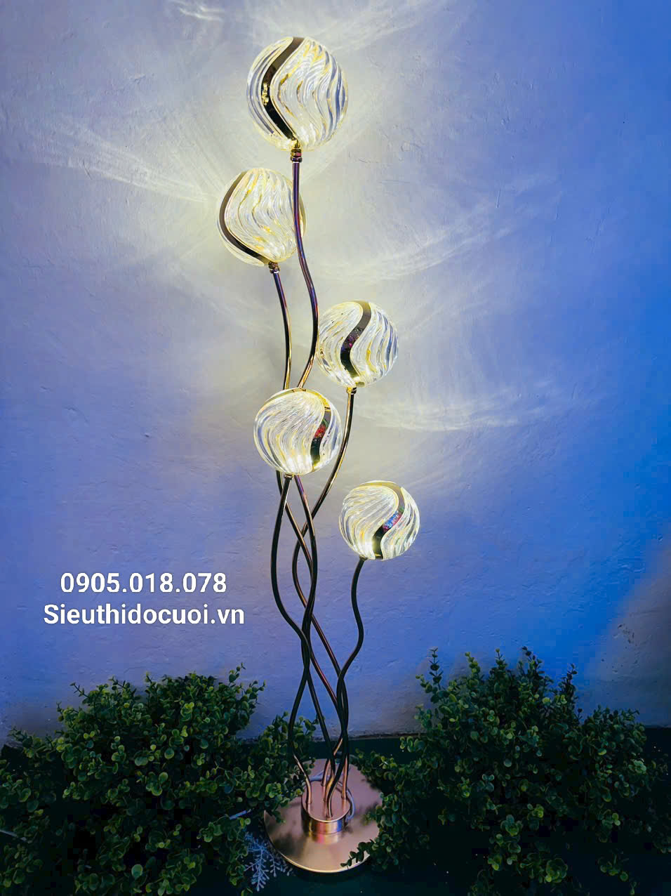 Đèn dẫn lối đám cưới vân sóng Đèn dẫn lối đám cưới vân sóng