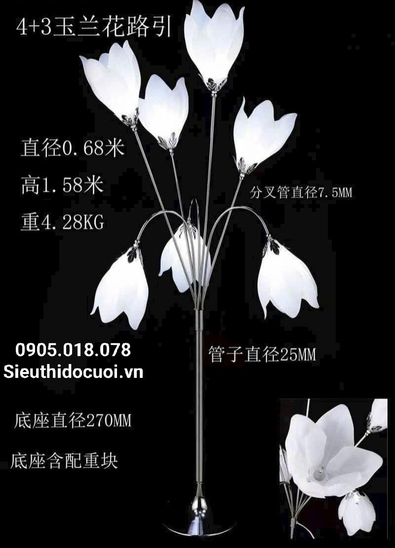 Đèn dẫn lối đám cưới hoa mộc lan Đèn dẫn lối đám cưới hoa mộc lan