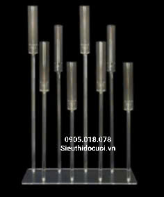 Đèn dẫn lối đám cưới mica đế ngang 8 cây Đèn dẫn lối đám cưới mica đế ngang 8 cây