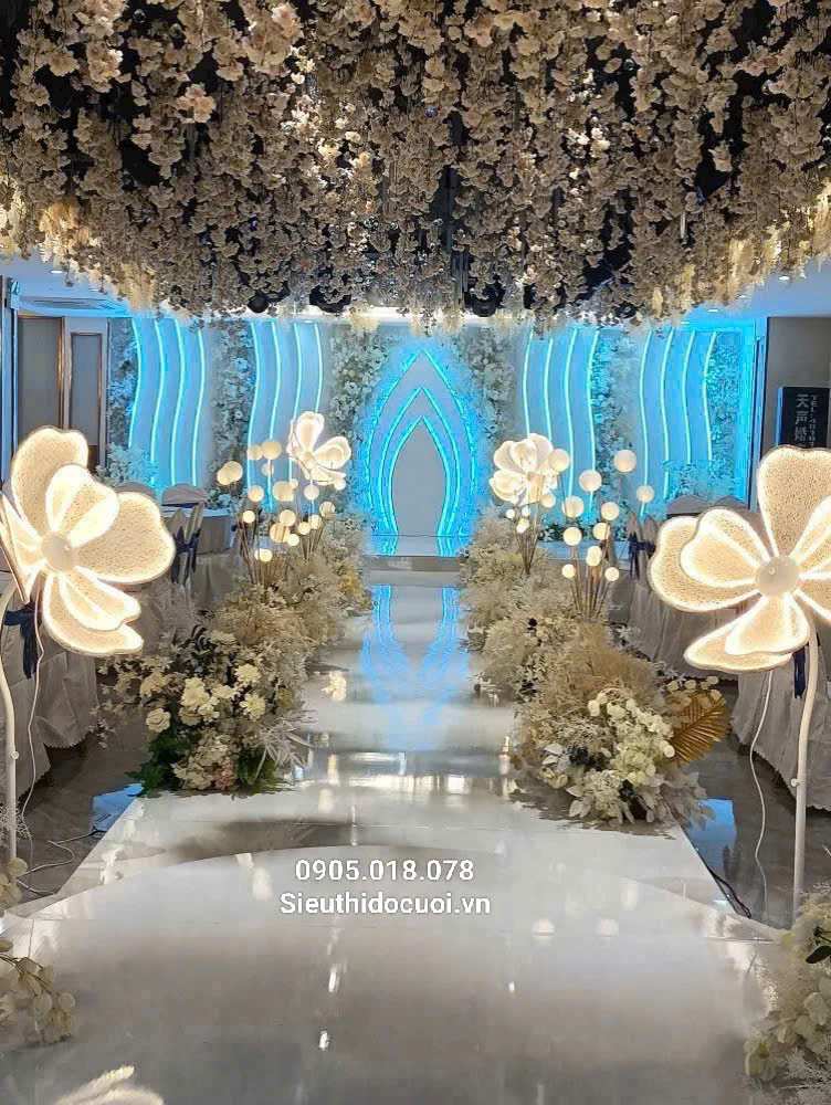 Đèn dẫn lối đám cưới hoa led đại Đèn dẫn lối đám cưới hoa led đại