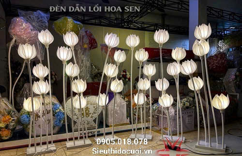 Đèn dẫn lối đám cưới hoa sen Đèn dẫn lối đám cưới hoa sen