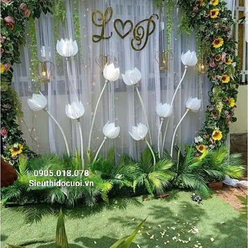 Đèn dẫn lối đám cưới hoa sen Đèn dẫn lối đám cưới hoa sen