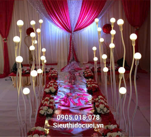 Đèn dẫn lối đám cưới bóng tròn 5 ngọn Đèn dẫn lối đám cưới bóng tròn 5 ngọn