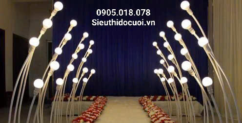 Đèn dẫn lối đám cưới bóng tròn 5 ngọn Đèn dẫn lối đám cưới bóng tròn 5 ngọn