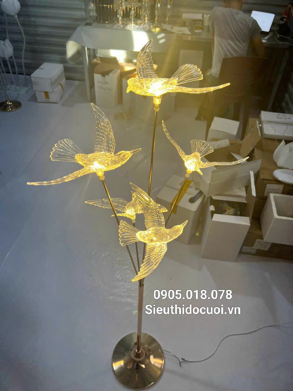 Đèn dẫn lối đám cưới chim led Đèn dẫn lối đám cưới chim led