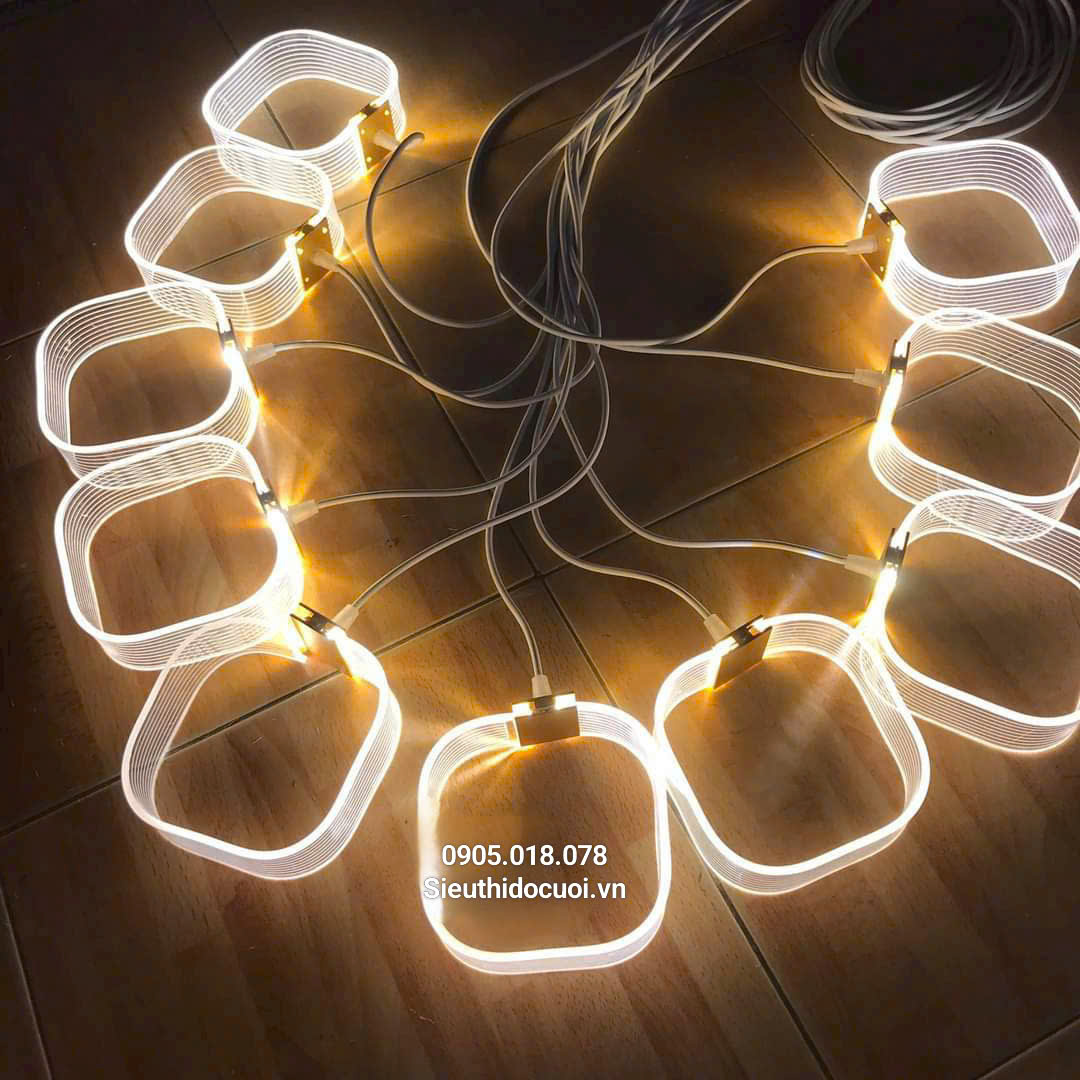 Đèn trang trí đám cưới thả led mica Đèn trang trí đám cưới thả led mica