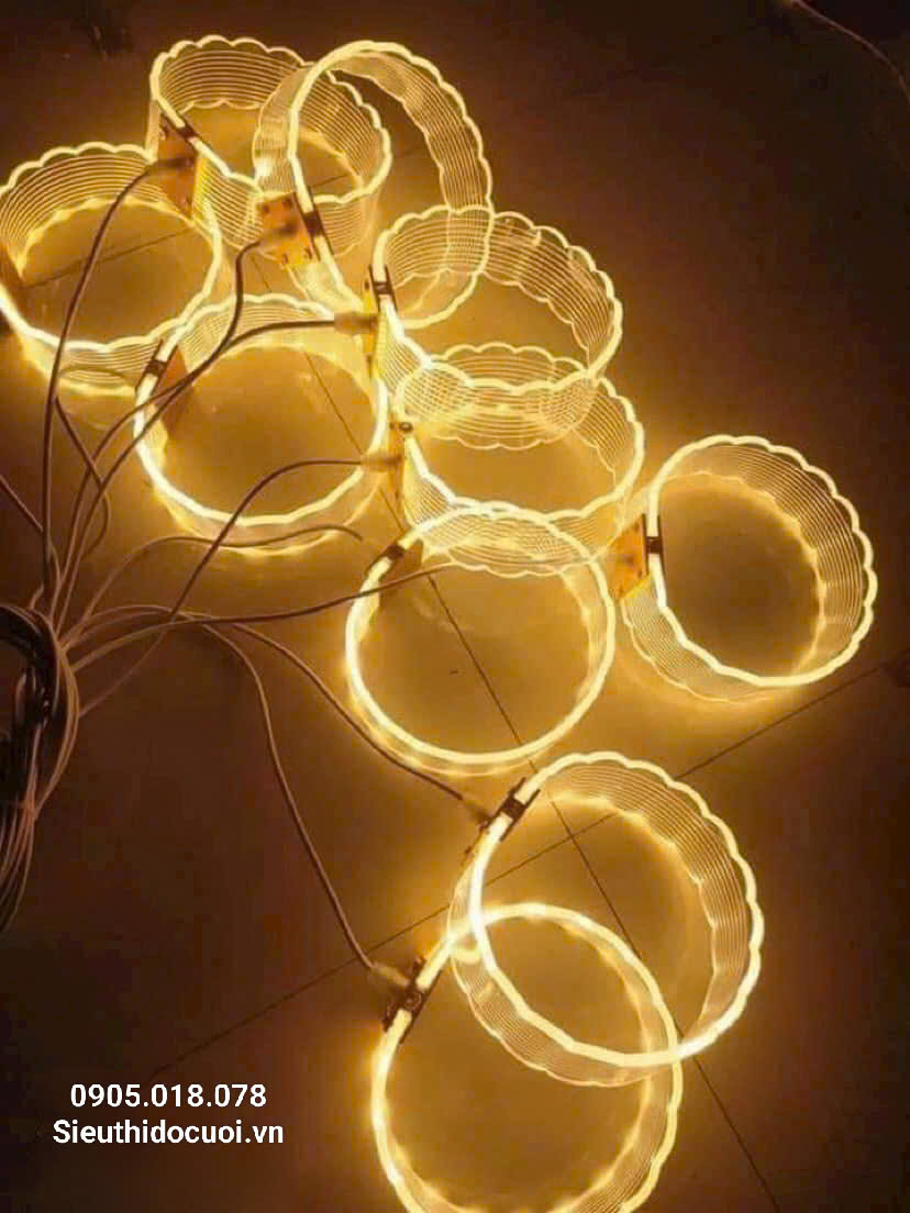 Đèn trang trí đám cưới thả led mica Đèn trang trí đám cưới thả led mica