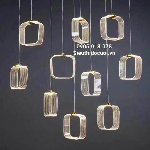 Đèn trang trí đám cưới thả led mica Đèn trang trí đám cưới thả led mica