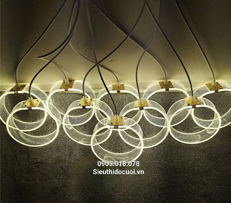 Đèn trang trí đám cưới thả led mica Đèn trang trí đám cưới thả led mica