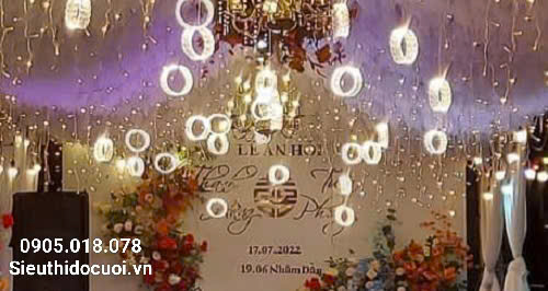 Đèn trang trí đám cưới thả led mica Đèn trang trí đám cưới thả led mica