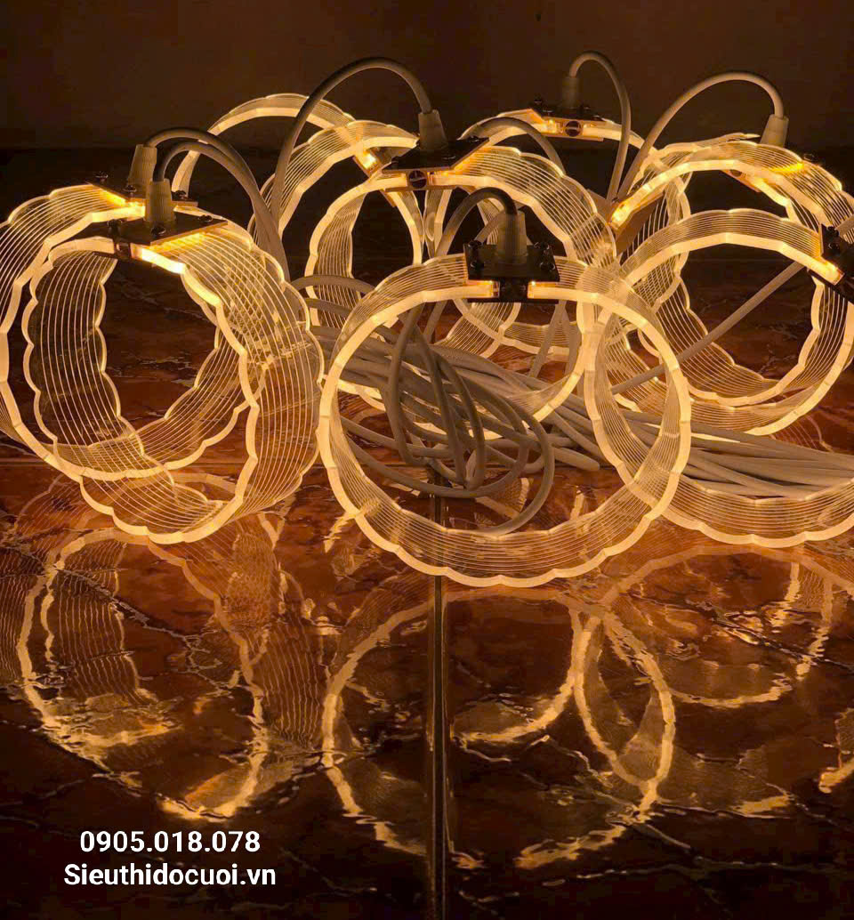 Đèn trang trí đám cưới thả led mica Đèn trang trí đám cưới thả led mica