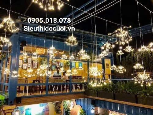 Đèn trang trí đám cưới thả led pháo hoa Đèn trang trí đám cưới thả led pháo hoa