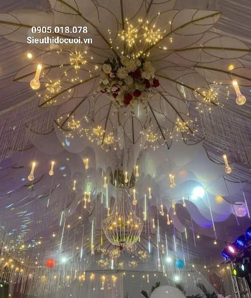 Đèn trang trí đám cưới thả led pháo hoa Đèn trang trí đám cưới thả led pháo hoa
