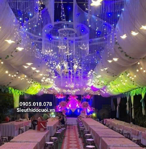Đèn trang trí đám cưới thả led pháo hoa Đèn trang trí đám cưới thả led pháo hoa