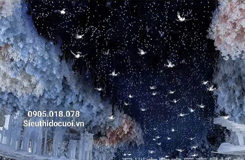 Đèn trang trí rạp cưới led chim trong suốt Đèn trang trí rạp cưới led chim trong suốt