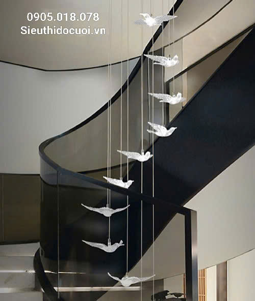 Đèn trang trí rạp cưới led chim trong suốt Đèn trang trí rạp cưới led chim trong suốt