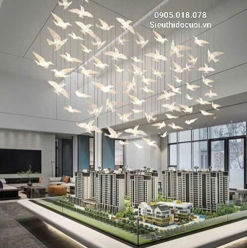 Đèn trang trí rạp cưới led chim trong suốt Đèn trang trí rạp cưới led chim trong suốt