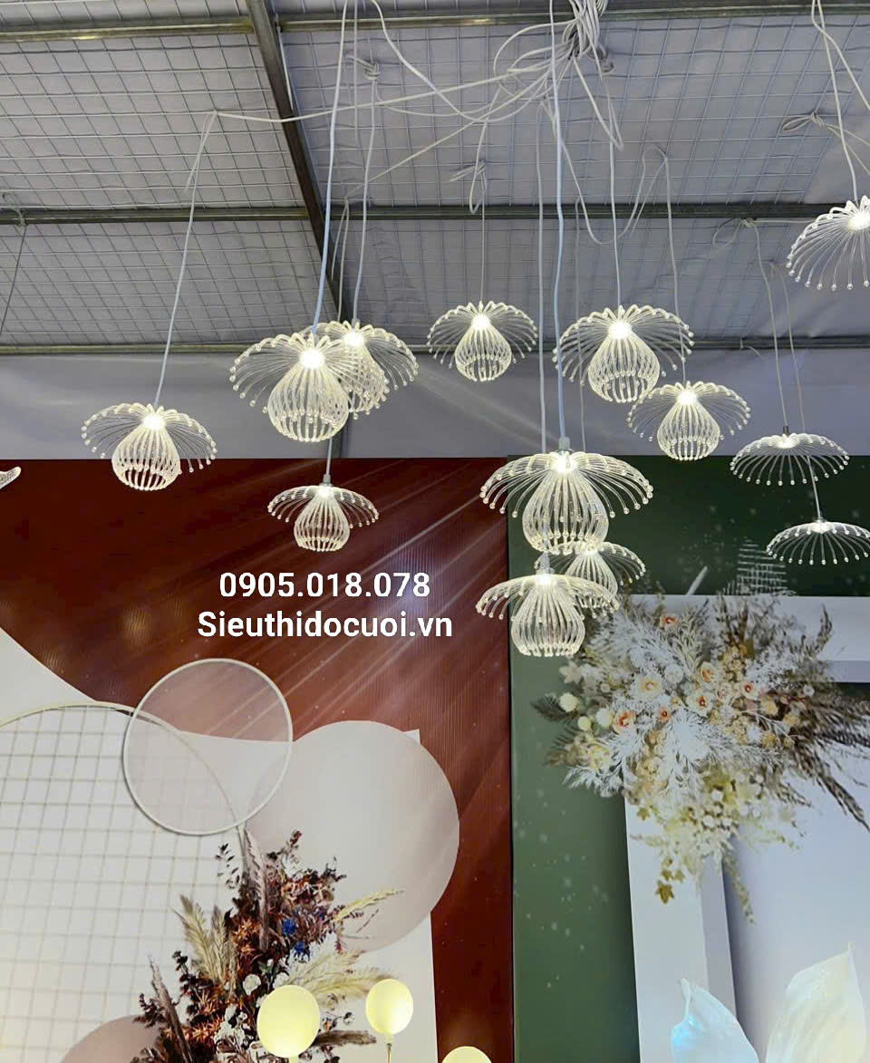 Đèn led thả sứa biển 2 tầng Đèn led thả sứa biển 2 tầng