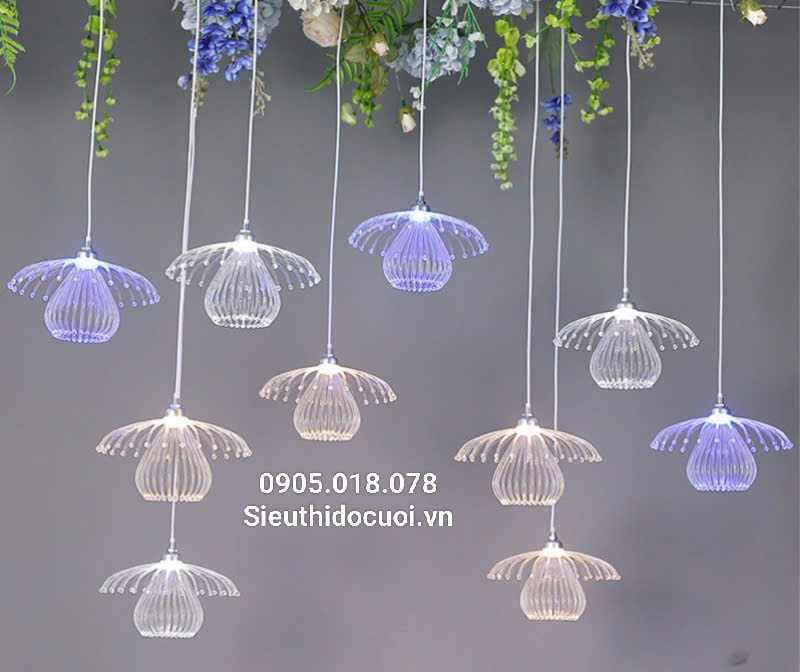 Đèn led thả sứa biển 2 tầng Đèn led thả sứa biển 2 tầng