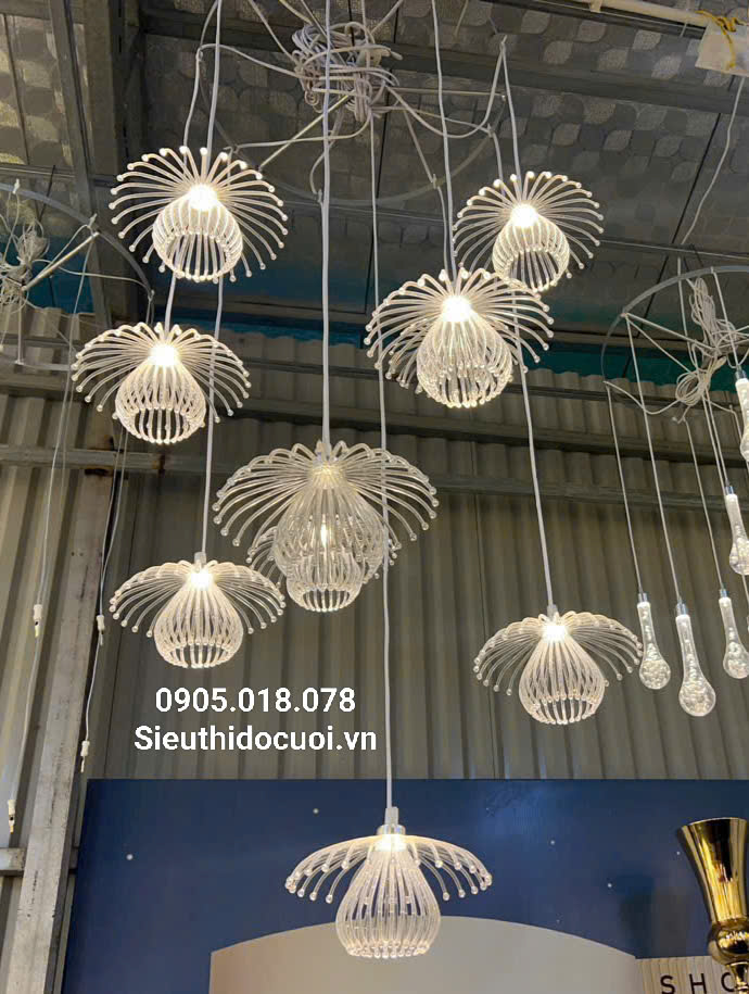 Đèn led thả sứa biển 2 tầng Đèn led thả sứa biển 2 tầng